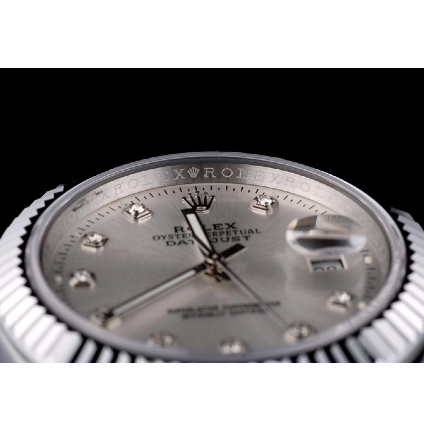 Good Copy Rolex Watches Stainless Steel Silver 41977 Ribbed Rolex Bezel DateJust Dial 0625